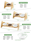 Cat Food Bowl Raised Dog Ceramic Adjustable Elevated Stand Feeder Neck Care Cat Dog Pets Supplies water Bowls