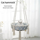 Winter Pet Hammock Hand Woven Cotton Rope Cat Swing Hanging Basket Indoor Pend Nest Kitten Supplies