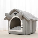 Foldable Pet House Removable Washable Cat House Puppy Cave Sofa Pet Bed House for Extra Small Dogs and Small and Medium Cats