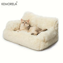 KEMORELA Luxury Thickened Long-Haired Cat Sofa for Large Cats Cozy Heightened Cushioned Pet Bed Durable Furniture for Home Decor