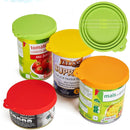 Portable Silicone Dog Cat Canned Lid 2-in-1Food Sealer Spoon Pet Food Cover Storage Fresh-keeping Lids Bowl Dog Accessories