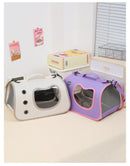 Portable Pet Carrier Bag for Small Dogs Cats Outdoor Foldable Cat Bag Breathable Cat Shoulder Bag Kitten Carrying Bag