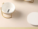 Ceramic Cat Bowl Cat Food Bowl Dog Bowl Drinking Water Bowl Food Bowl Cervical  Protection Pet Supplies Ceramic Double  Cat Bowl
