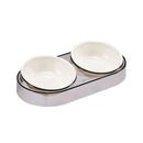 Food Feeders Pet Cat Double Bowls Feeder Adjustable Height Cats Dogs Drinker Water Bowl Dish Elevated Feeding Kitten Supplies