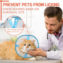 A fashionable contrast color stitching pet Elizabethan collar sterilization care collar for cats and dogs grooming collar to pre