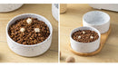 Black Dot Ceramic Pet Bowl for Cats and Dogs - Small To Medium Breed, Puppy-friendly, Minimalist Design Spill-proof Pet Supplies