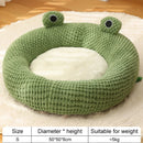 New Pet Nest Winter Protect Cold Warm Dog Den Cat Villa Small Frog Shape Semi Enclosed Kitten Puppy Plush Mattress Pet Supplies