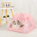 Pet Tent Bed Cats House Supplies Products Accessories Warm Cushions Furniture Sofa Basket Beds Winter Clamshell Kitten Tents Cat