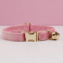 Cat Supplies Velvet Cat Collar Personalized Cat Collar with Name Plate Bell Bow tie Custom Engrave Collars for Cat