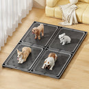 KEMORELA 2-in-1 Non-Slip Dog Potty Tray Cat Litter Mat - Waterproof Soft Paw-Friendly Design with Grid Pattern for Easy Cleaning