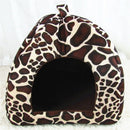 Removable Kennel Winter Pet House with Cushion Strawberry Foldable Pet Bed Puppy Cave Small and Medium Pet