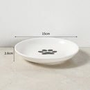 Pet Ceramic Bowl Nordic High Footed Ceramic Cat Food Bowl Snack Can Plate Anti Overturning Kitten Puppy Food Water Feeding Bowl
