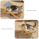 Pet Cat Bed Chair Home Use 4-speed Adjustable Wear-resistant Sisal Cat Scratching Board Foldable Breathable Pet Sofa Recliner
