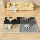 KEMORELA 2-in-1 Non-Slip Dog Potty Tray Cat Litter Mat - Waterproof Soft Paw-Friendly Design with Grid Pattern for Easy Cleaning