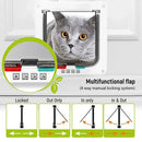 Cat Flap Door with 4 Way Security Lock ABS Plastic Gate Puppy Kitten Safety In/out Dog Cat Flap Door Kit Small Pet Supplies