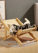 Pet Cat Bed Chair Home Use 4-speed Adjustable Wear-resistant Sisal Cat Scratching Board Foldable Breathable Pet Sofa Recliner