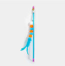 Funny Kitten Cat Teaser Interactive Toy Rod with Bell and Feather Toys for Cats Teaser Interactive Toy Rod Pet Cats Toys Stick