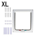 Cat Flap Door with 4 Way Security Lock ABS Plastic Gate Puppy Kitten Safety In/out Dog Cat Flap Door Kit Small Pet Supplies