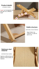 Pet Cat Bed Chair Home Use 4-speed Adjustable Wear-resistant Sisal Cat Scratching Board Foldable Breathable Pet Sofa Recliner