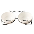 Ceramic Cat Bowl Cat Food Bowl Dog Bowl Drinking Water Bowl Food Bowl Cervical  Protection Pet Supplies Ceramic Double  Cat Bowl