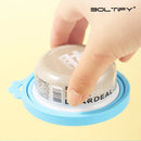 Portable Silicone Dog Cat Canned Lid 2-in-1Food Sealer Spoon Pet Food Cover Storage Fresh-keeping Lids Bowl Dog Accessories