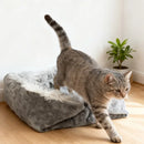 Folding Cat Car Nest Winter Warm Car Kennel Puppy House Anti-freezing Pet Fleece Thickened Platform Cage Kitten Mat  Pet Bed