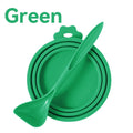 Portable Silicone Dog Cat Canned Lid 2-in-1Food Sealer Spoon Pet Food Cover Storage Fresh-keeping Lids Bowl Dog Accessories