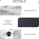 Soft Pet Cat Bed Pad Plush Warm Faux Fur dog Calm Bed Donut Round Bed Comfortable Sleeping Washable for Small Medium Dog and Cat