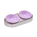 Food Feeders Pet Cat Double Bowls Feeder Adjustable Height Cats Dogs Drinker Water Bowl Dish Elevated Feeding Kitten Supplies