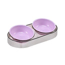 Food Feeders Pet Cat Double Bowls Feeder Adjustable Height Cats Dogs Drinker Water Bowl Dish Elevated Feeding Kitten Supplies