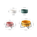 Double Cat Food Water Bowls with Stand Ceramic Pet Feeding Accessories Cats Small Dogs Eat Drink Supplies Puppy Feeder Bowl