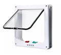 Cat Flap Door with 4 Way Security Lock ABS Plastic Gate Puppy Kitten Safety In/out Dog Cat Flap Door Kit Small Pet Supplies