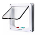 Cat Flap Door with 4 Way Security Lock ABS Plastic Gate Puppy Kitten Safety In/out Dog Cat Flap Door Kit Small Pet Supplies