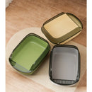 Semi Covered Cat Litter Box Plastic Anti Tracking Pet Toilet with Removable Scoop for Odor Control