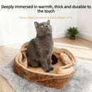 Folding Cat Car Nest Winter Warm Car Kennel Puppy House Anti-freezing Pet Fleece Thickened Platform Cage Kitten Mat  Pet Bed