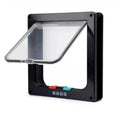 Cat Flap Door with 4 Way Security Lock ABS Plastic Gate Puppy Kitten Safety In/out Dog Cat Flap Door Kit Small Pet Supplies