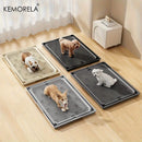 KEMORELA 2-in-1 Non-Slip Dog Potty Tray Cat Litter Mat - Waterproof Soft Paw-Friendly Design with Grid Pattern for Easy Cleaning