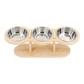 Cat Food Bowls 15° Tilted Pet Bowls for Cats Puppy Small Dogs Raised Adjustable Cat Bowl  Feeder  with 3 Stainless Steel Bowls