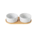 Black Dot Ceramic Pet Bowl for Cats and Dogs - Small To Medium Breed, Puppy-friendly, Minimalist Design Spill-proof Pet Supplies