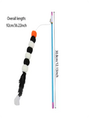 Funny Kitten Cat Teaser Interactive Toy Rod with Bell and Feather Toys for Cats Teaser Interactive Toy Rod Pet Cats Toys Stick