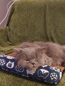 Cat Natural Cooling Mat Summer Pet Self Cooling Pad Cat Bed Mat For Dogs Indoor Rattan Weave Mat Sleeping Cat Bed