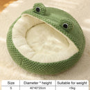 New Pet Nest Winter Protect Cold Warm Dog Den Cat Villa Small Frog Shape Semi Enclosed Kitten Puppy Plush Mattress Pet Supplies