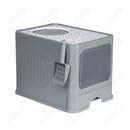 Large fully enclosed cat litter box with folding drawers for odor removal cat toilet with large splash-proof pet accessories