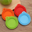 Portable Silicone Dog Cat Canned Lid 2-in-1Food Sealer Spoon Pet Food Cover Storage Fresh-keeping Lids Bowl Dog Accessories