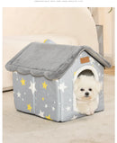 Foldable Cat/dog Pet Nest Detachable and Washable Cat House Dog House Indoor Cat Nest Suitable for Small and Medium-sized Pets