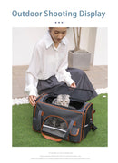 Dog Pet Carrier Bag Anti-Collapse Design Multiple Storage Pockets Cat Travel Handbag for Medium Cats, Puppy, Rabbits and Other S