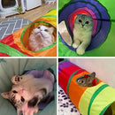 Cat Tunnel Tube Kitty Tunnel Bored Cat Pet Toys Peek Hole Toy Interactive for Indoor Cats Exercise Fun Reduce Anxiety Durable