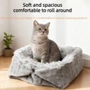 Folding Cat Car Nest Winter Warm Car Kennel Puppy House Anti-freezing Pet Fleece Thickened Platform Cage Kitten Mat  Pet Bed
