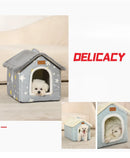 Foldable Cat/dog Pet Nest Detachable and Washable Cat House Dog House Indoor Cat Nest Suitable for Small and Medium-sized Pets