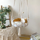 Winter Pet Hammock Hand Woven Cotton Rope Cat Swing Hanging Basket Indoor Pend Nest Kitten Supplies